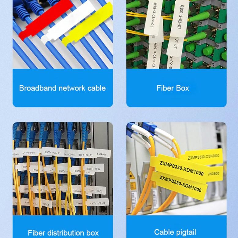 

eq-77 300pcs Stiker Label Kabel Anti Air Cable Label Sticker Stiker Label Penanda Kabel Jaringan Terlaris