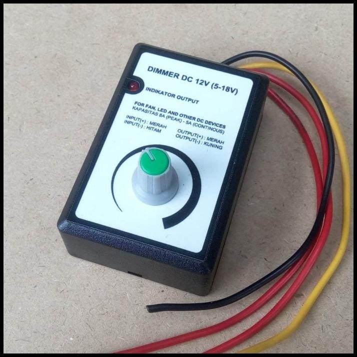 Dimmer Dc 12V (5-15V) 8A Untuk Fan/Kipas, Led, Dinamo, Motor Dc