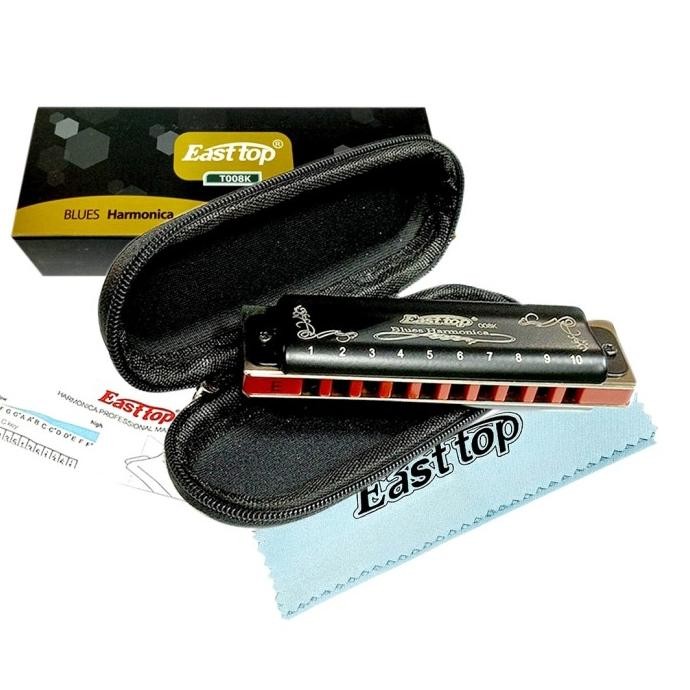 

Harmonika Diatonic Easttop Harmonica Blues Easttop 10 Hole T008K Black JS