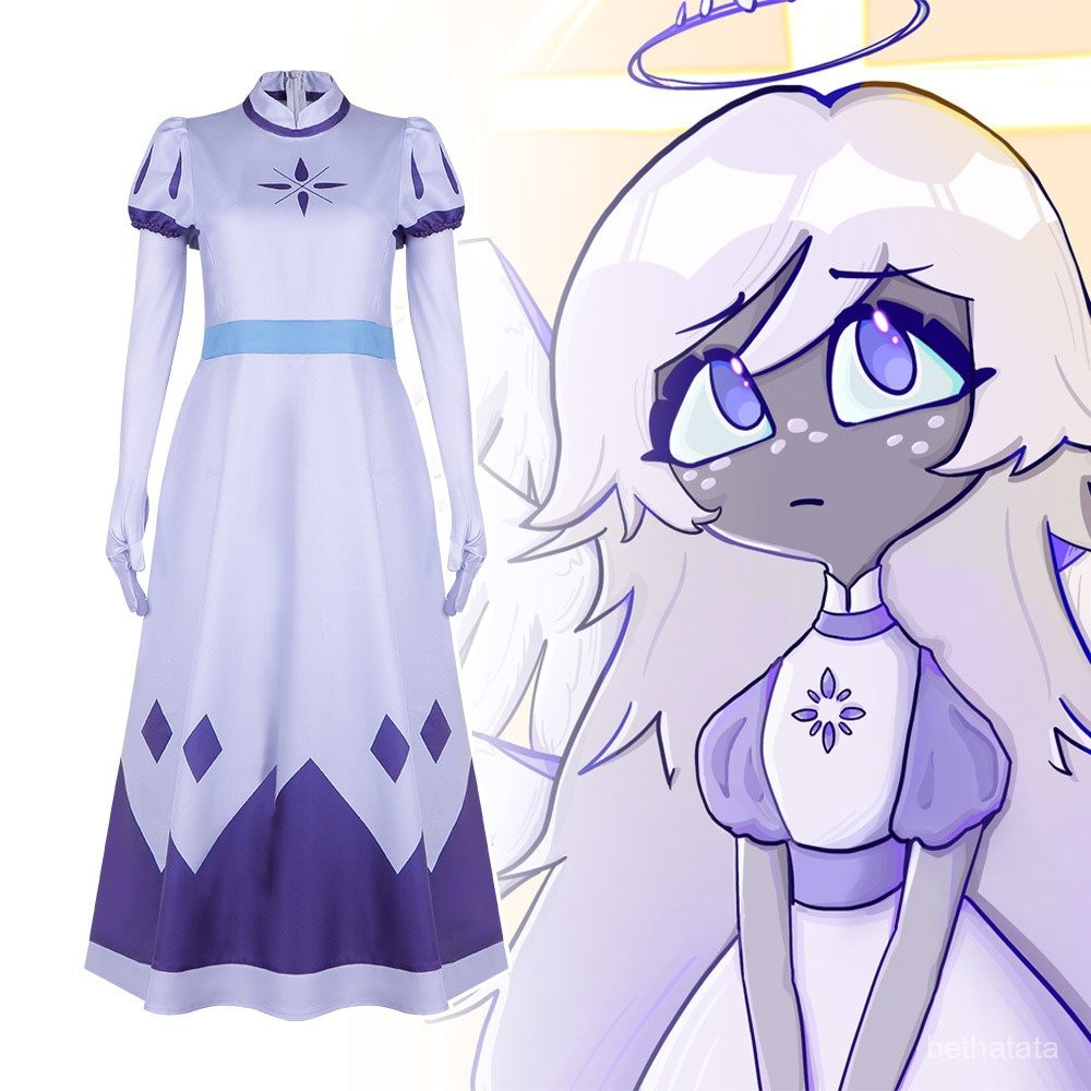 Hell Inn cos Clothing Hazbin Hotel Angel Emily cosplay Halloween Performance Costume