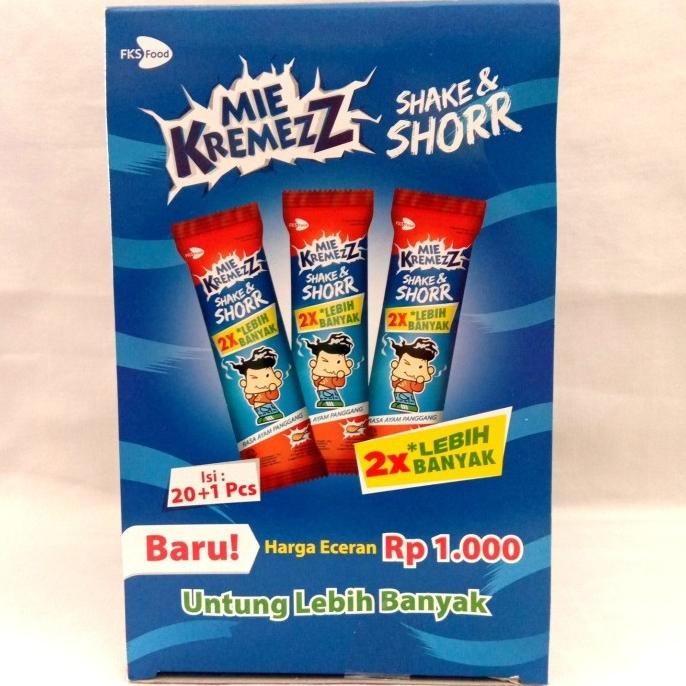 

(Good) MIE KREMEZZ Shake & Shorr Rasa Ayam Panggang 16gr Isi 20+1 pcs