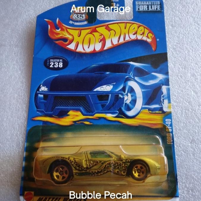 Hot Wheels Ford GT-40. US Card Hot Wheels Highway 35th Anniversary. Bubble Pecah.