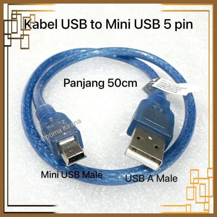 [TPK] Kabel Data Mini B Flash Update Firmware Logger Kamera DSLR Mesin Motor USB 2.0 to Mini USB Pin
