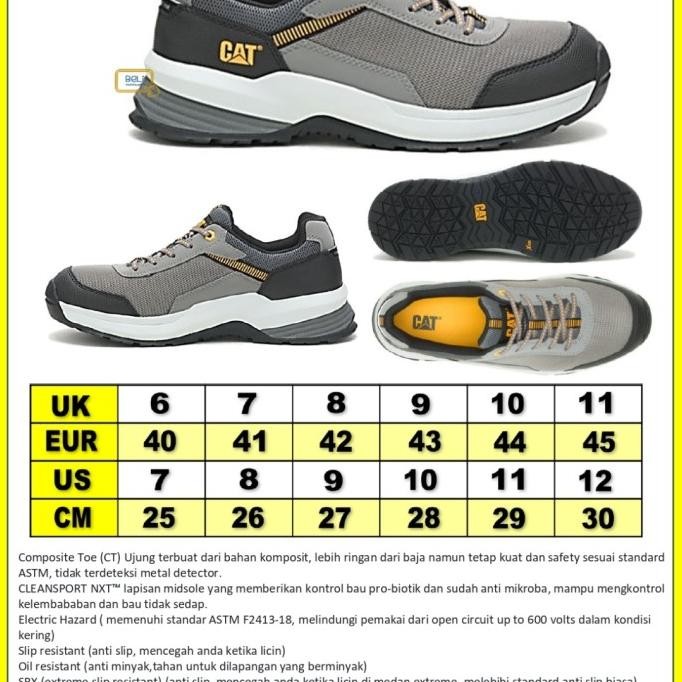 Sepatu Safety Caterpillar Streamline Mesh 2.0 Ct Charcoal Import Original New Stok