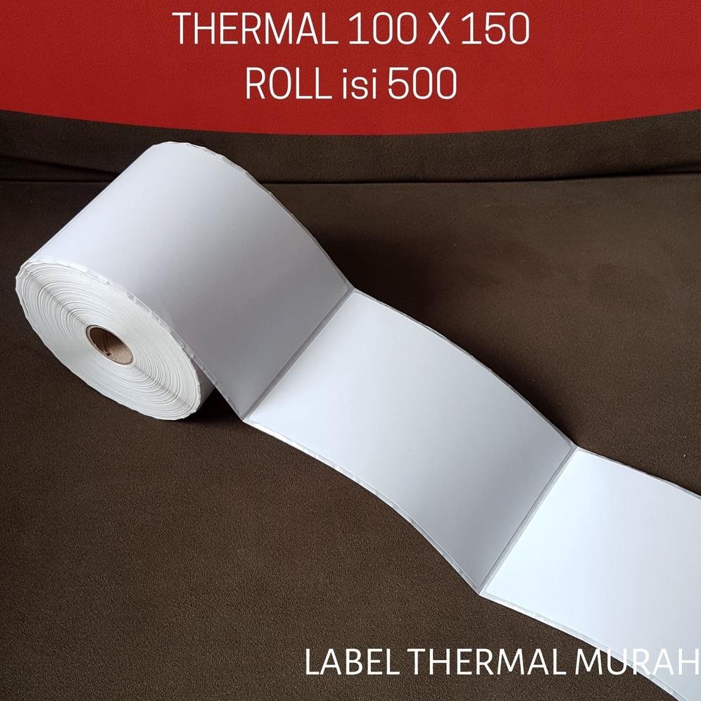 

df-8 Kertas Resi Label Stiker Barcode Printer Thermal Termal Ukuran A6 100X150 MM Hemat