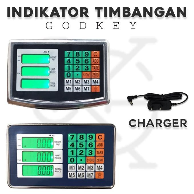 Grosir Indikator Kepala Timbangan Digital Timbangan Duduk Elektronik Charger