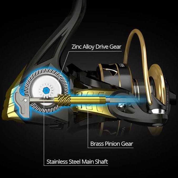 CodReel Pancing Asli Besi Fishing Reel 10Kg He1000 - 7000 / Reel Pancing Murah Kuat Power Handle/ Re