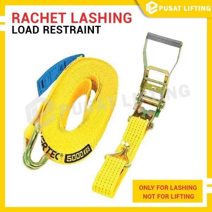 Ratchet Tie Down 5 Ton 10 Meter Track Belt Powertec Lashing Belt New Stok