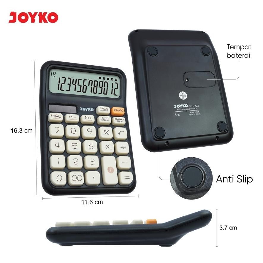 

u-45 STYLIST COLOR CALCULATOR JOYKO CC-71CO - KALKULATOR FANCY WARNA DESKTOP MEJA Viral