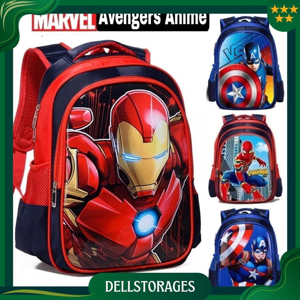 Fdg_Promo 1.1 - Tas Sekolah Tk-Sd Anak Laki-Laki Tas Ransel Marvel Avengers Superhero Muat Lks Ori