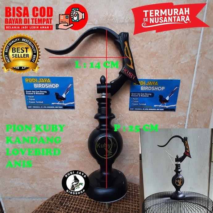 rd-67 GANTUNGAN LIPAT BATMAN KUBY KUBI BURUNG LOVEBIRD WARNA SILVER & HITAM FULLSET LENGKAP PION PRE