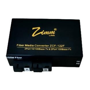 Zimmlink Fiber Media Converter Zcf-122F 2 Fo 2 Lan