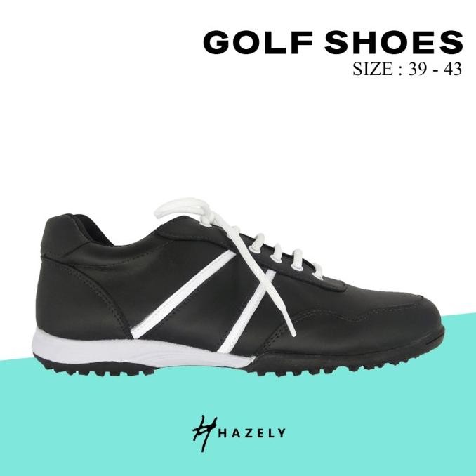 SEPATU GOLF KULIT ASLI / SEPATU GOLF PRIA / SEPATU GOLF - HITAM