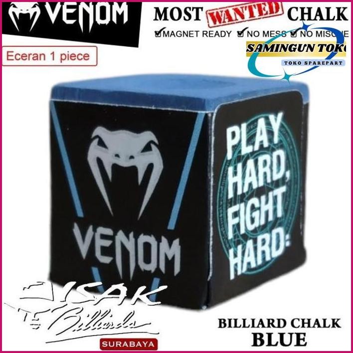 

Masih Ready Venom Chalk Blue - 1Pcs - Ready Billiard Chalks Kapur Biliar Biru