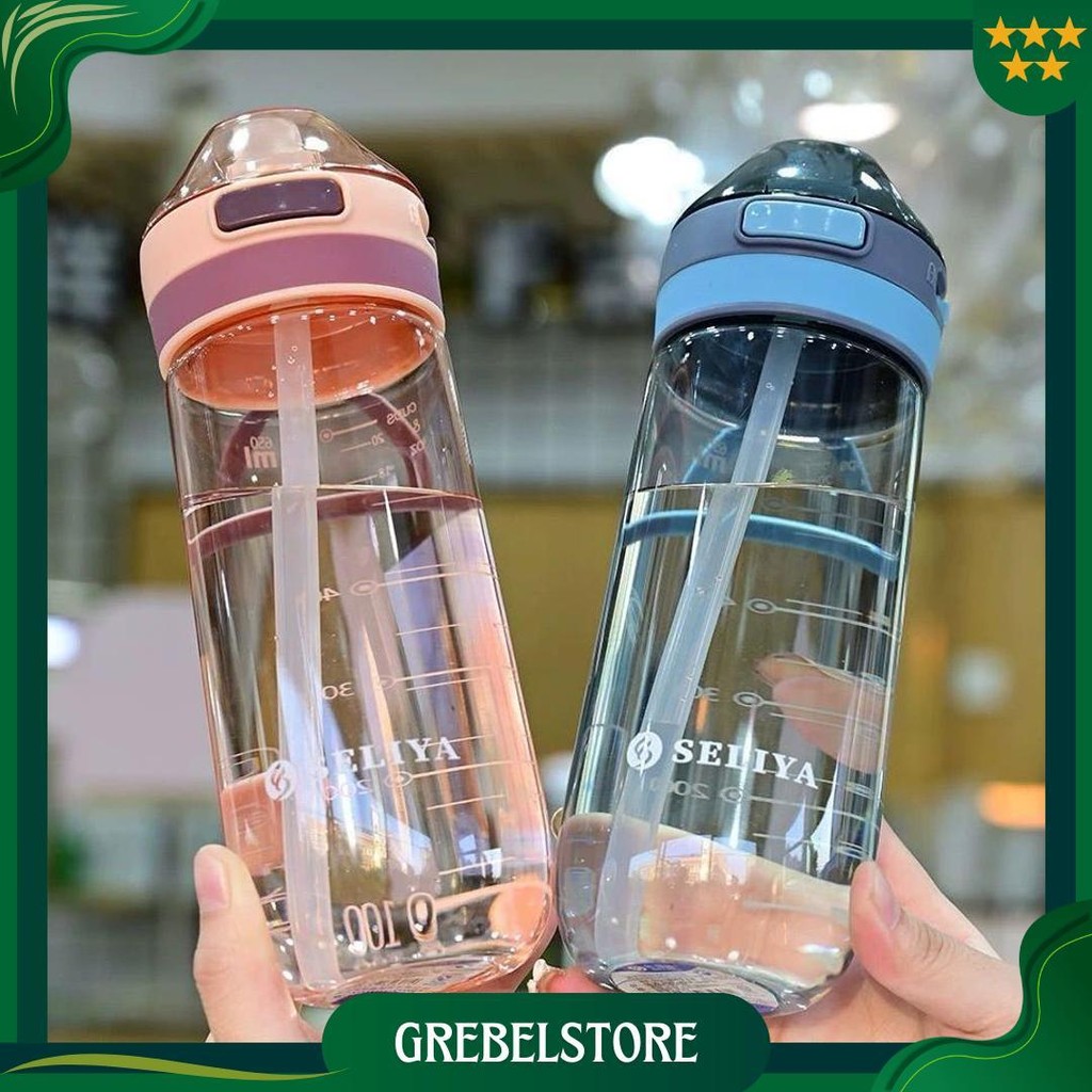 Botol Minum Anak Sekolah Tempat Minum Korea Plastik Tumblr Transparan Botol Air Minum Aesthetic Este
