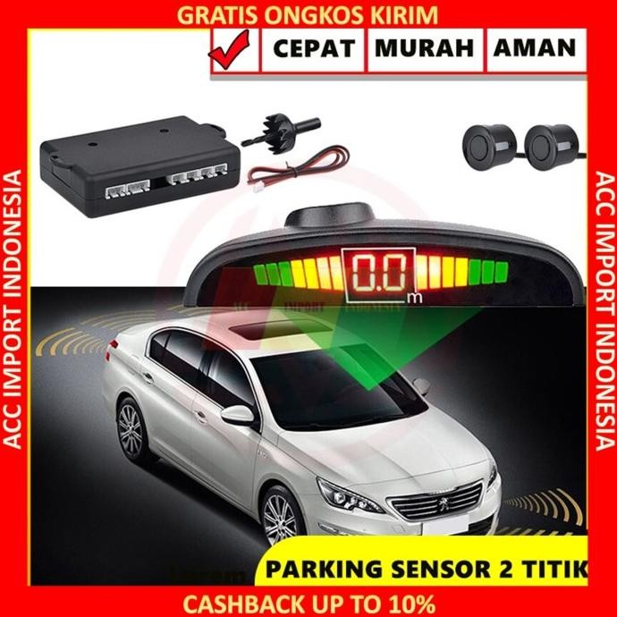 Promo Assistant Sensor Parkir Mobil Car Parking 2 Titik LCD Radar Universal COD