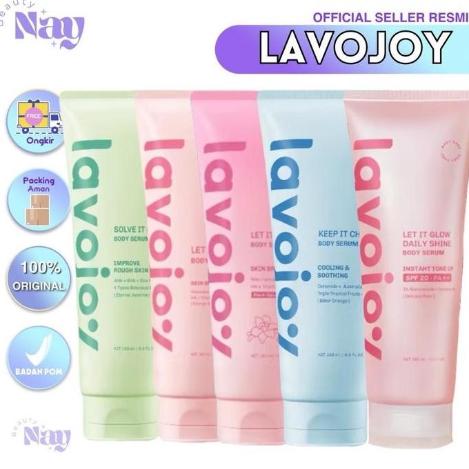 LAVOJOY BODY SERUM BODY LOTION LET IT GLOW DAILY SHINE SPF 20 PA++ SKIN BRIGHTENING TONE UP BLACK OP