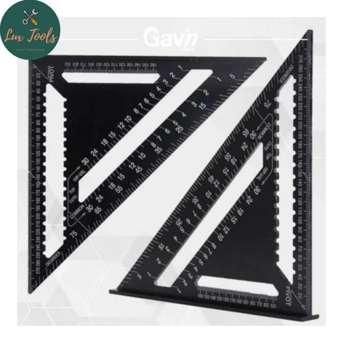 

Terlaris! Speed Square 12 Inch Besar 30Cm Penggaris Segitiga Woodworking Premium
