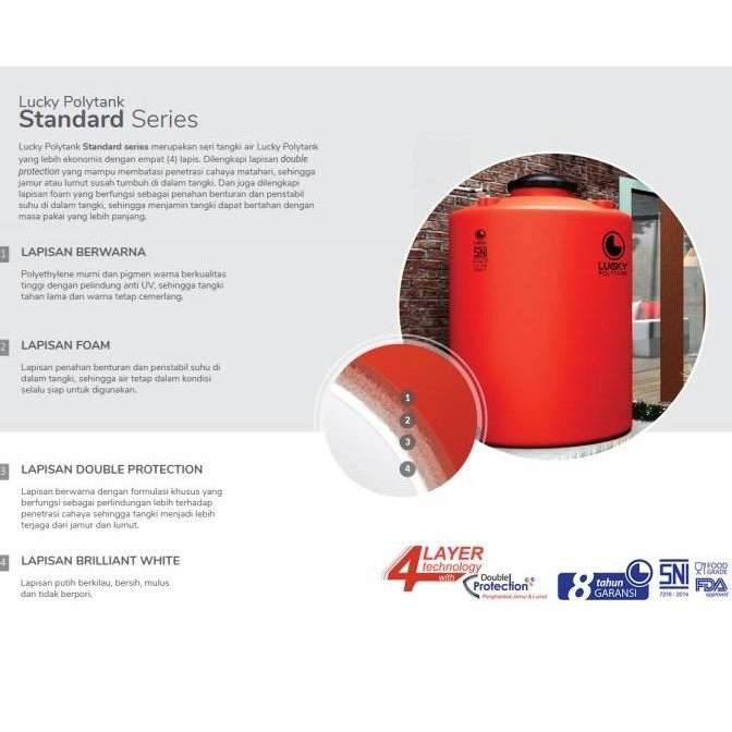 Diskon Tangki / Toren Air 500 Liter Lucky Standard Ls55