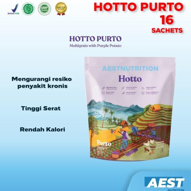 

HOTTO PURTO MULTIGRAIN WITH PURPLE POTATO UBI UNGU 1 POUCH 16 SACHET