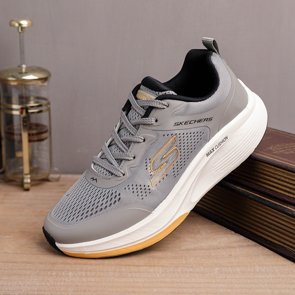 BESTPROMO Sepatu Skecheris kasual casual sepatu pria hitam slip on cowok rajut pria rajut pria shoes
