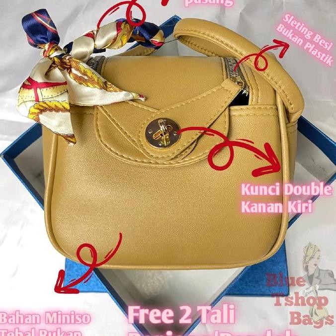 Murah Tas Selempang Wanita Lindy Bags - Tas Wanita Premium  Size 18 Cm Free 2 Tali Kuliat Tas Tote B