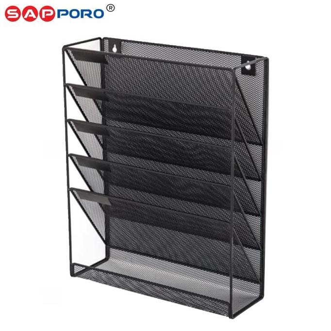 

SAPPORO TJURA - Rak Dokumen | File Rack | Document Shelf Organizer Besi Hitam A22S
