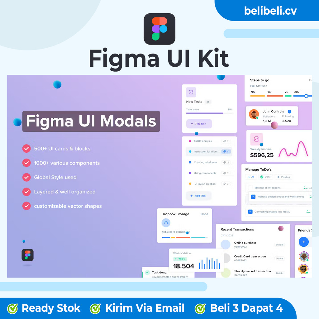 Figma UI Modals - Premium Figma UI Kit