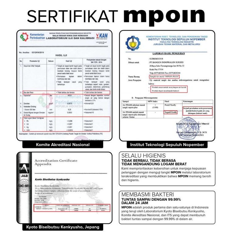 Terjangkau Tangki Tanam Mpoin Plus 600 U-Ground | Tangki Pendam | Ground Tank