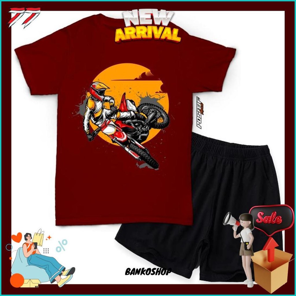 Kaos Setelan Anak Motor Cross Laki Perempuan Distro Termurah Banget