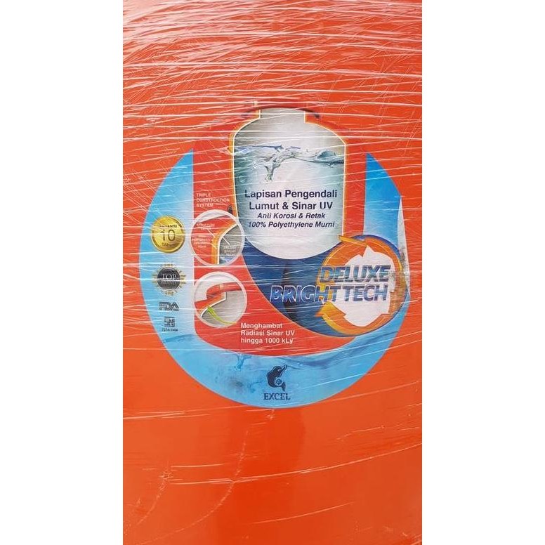 Diskon Tangki Air 300 Liter Excel (Lumba-Lumba) Biru / Oren ( Toren Tandon)