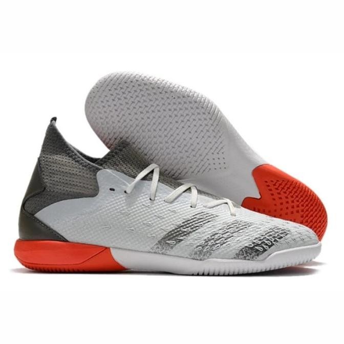 Sepatu Futsal Adidas Predator Freak .3 White Iron Metallic Red IN