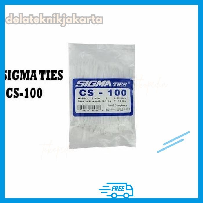 

SIGMA TIES CS 100 HITAM 100 PCS BEST SELLER BY DELA TEKNIKJAKARTA !!