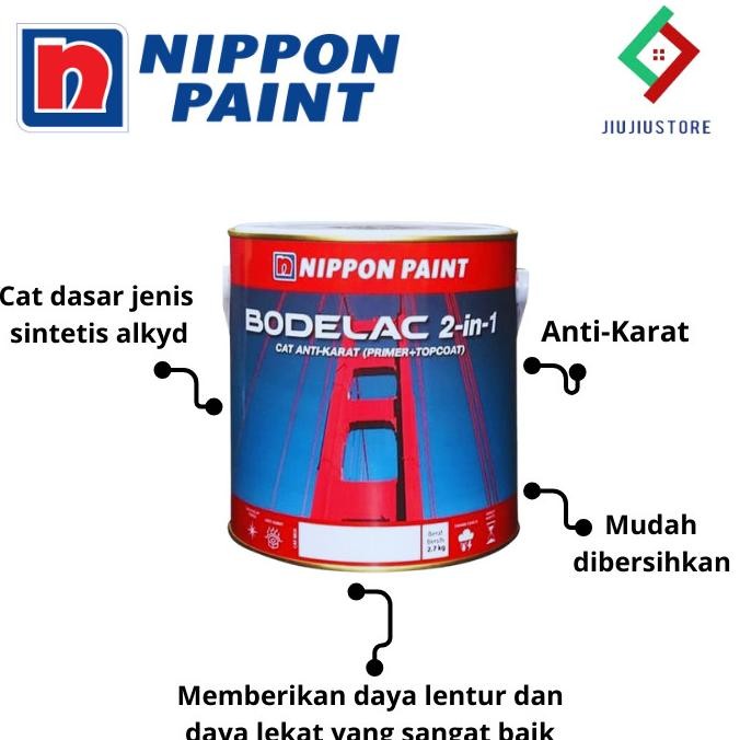 NIPPON BODELAC 2 - 1 CAT BESI ANTI KARAT 1 KG - CAT ANTI KARAT 1 KG murah