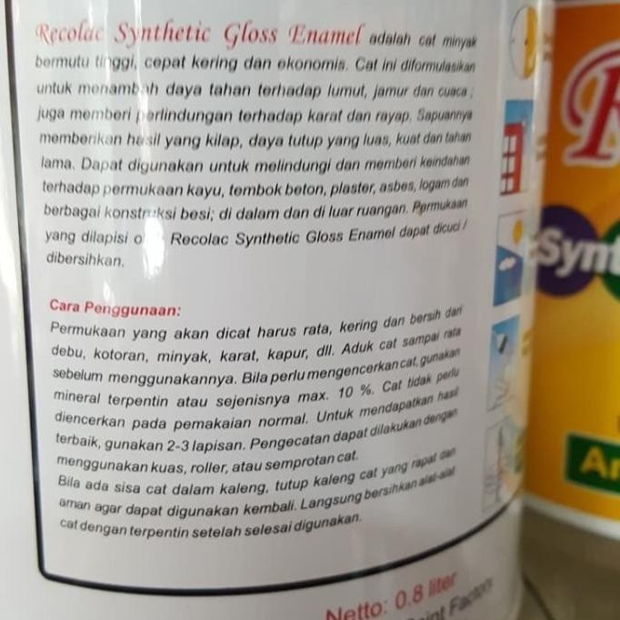 

CAT MINYAK RECOLAC KUDA TERBANG 1KG - CAT KAYU BESI - HITAM DAN PUTIH murah