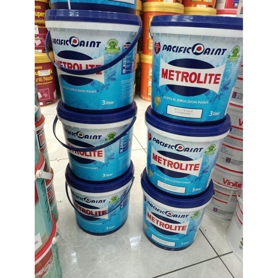 CAT TEMBOK METROLITE 3 LITER PUTIH (5 kg) - 001 murah