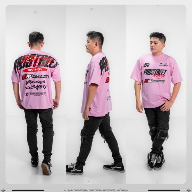 Murah Jaket Motor - Rc X Prostreet Victory Collab Pink T-Shirt Original