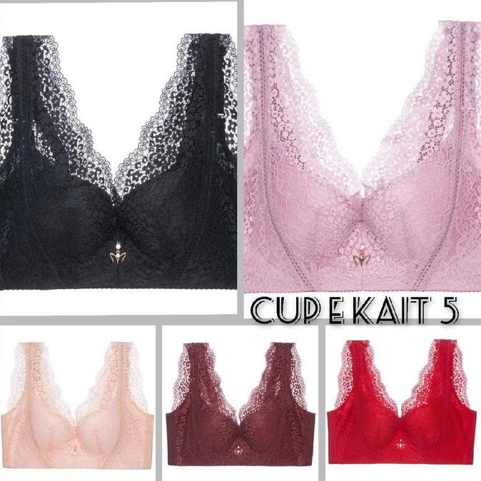 New Item, (Harga Satuan) Bra Wanita Kawat Super Jumbo Kait 5 Bra Penutup Lemak Cup D To E Kait 5 Art
