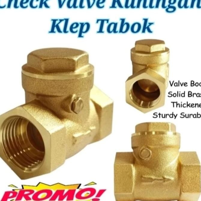 Check Valve Kuningan Klep Tabok 2" Inch Kuningan New Stok
