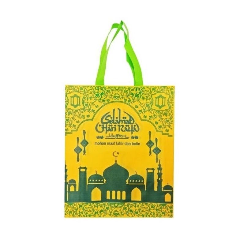 

dh-68 TAS LEBARAN 38x45x8cm ISI 12pcs IDUL FITRI BESAR JUMBO SPUNBOND HANTARAN Original