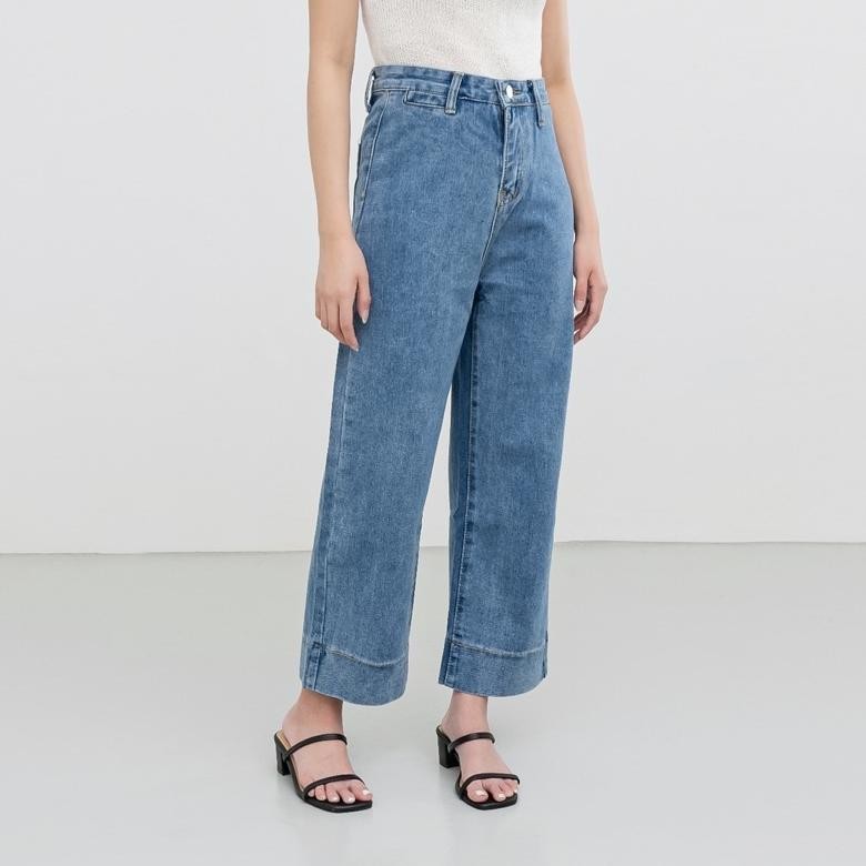 GV23 VIERLIN - Jeans 618 - KULOT JEANS HIGH WAIST Premium