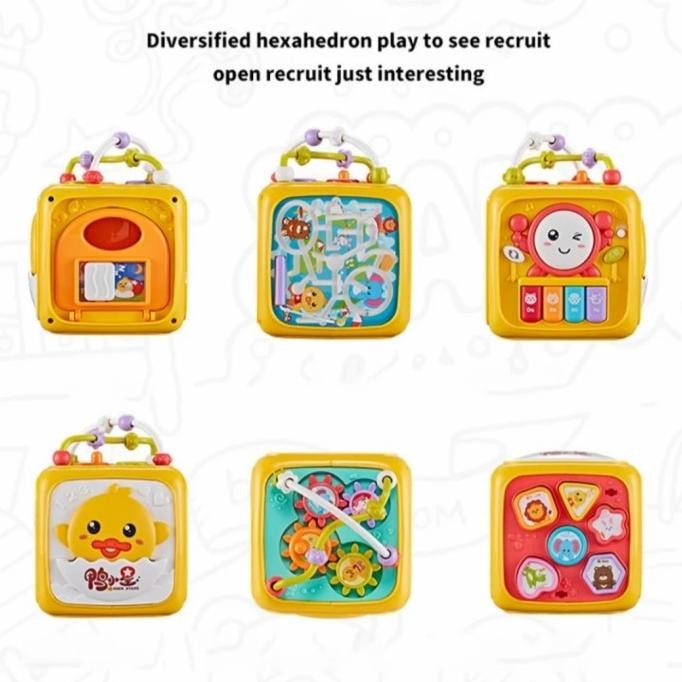 Murah [capt] Mainan Edukatif Anak Permainan Kotak Drum Plastik Musik Puzzle Multifungsi - Block Musi