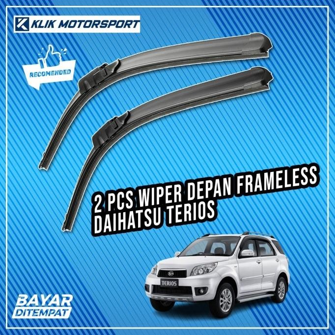 Promo Wiper Daihatsu Terios Lama / Wiper Mobil Frameless - 1 Set Depan COD