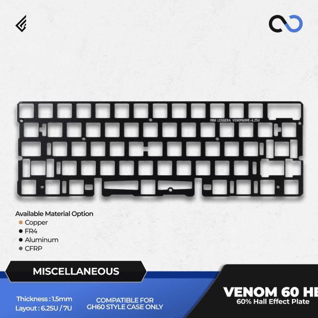 Geonworks Venom 60 He Plate Gh60 Hall Effect 60% Gaming Keyboard Rapid Trigger Socd Co