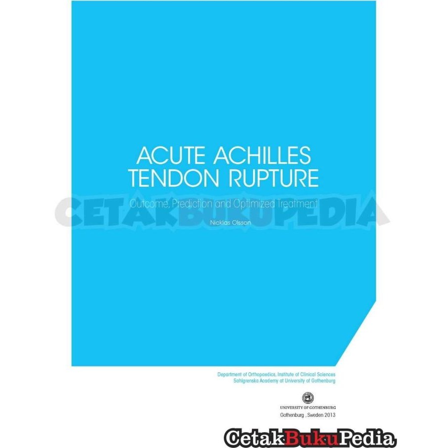 Bookpo Acute Achilles Tendon Rupture Gupea Softcover