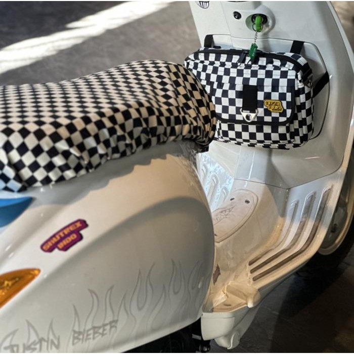 Tas Bagasi Vespa Checkerboard Vespa Sprint Primavera Lx Original Dan Terpercaya