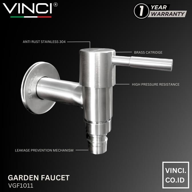 Vinci Keran Air Taman Selang Engkol Mesin Cuci Kran Tembok Stainless Murah