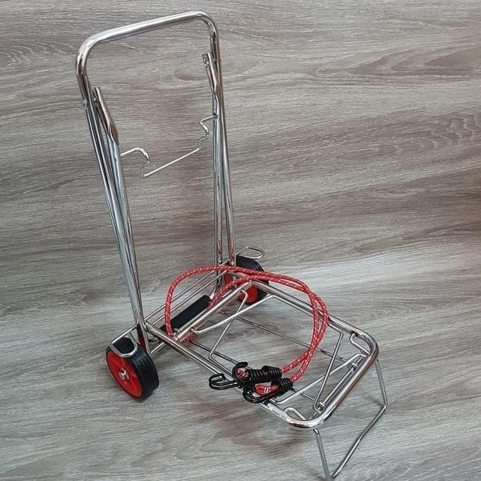 Dorongan Troli Lipat Bawa Aqua Galon Dan Gas Trolley Barang Serbaguna New Stok