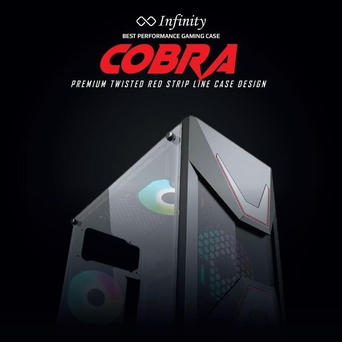 Infinity Cobra - Acrylic Side Panel - Atx Middle Tower Case Original Dan Terpercaya