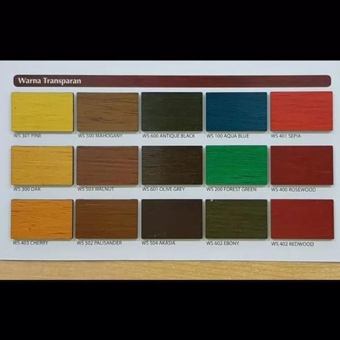 Terjangkau Mowilex Water Based Woodstain (Pelitur Kayu Mowilex Ws 300 Oak)